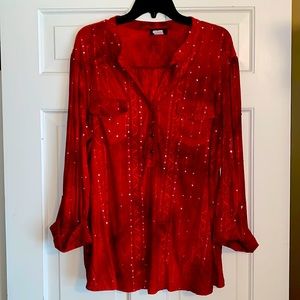 Gorgeous vivid red blouse